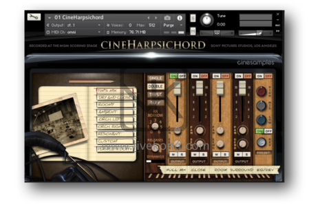 羽管键琴音源Cinesamples CineHarpsichord（kontakt | 3.81GB）