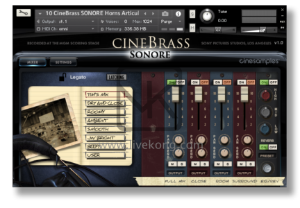 “嘹亮”铜管音源Cinesamples CineBrass Sonore（kontakt | 7.65GB）