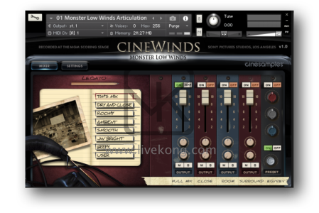 超低音木管音源Cinesamples CineWinds Monster Low Winds（kontakt | 2.18GB）