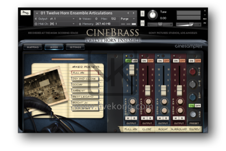 十二把圆号合奏音源CineSamples CineBrass Twelve Horn Ensemble（kontakt | 1.95GB）