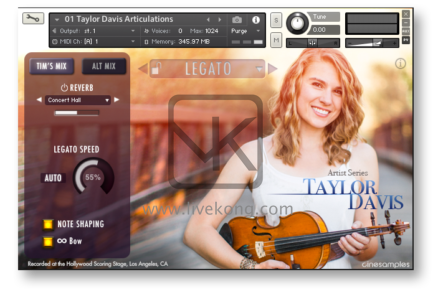 小提琴独奏音源Cinesamples Taylor Davis（kontakt | 8.6GB）