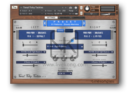 半音阶打击乐音源Cinesamples Tonal Ticky Tackies（kontakt | 6.03GB）