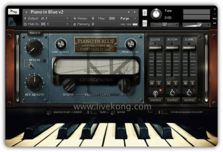 蓝调施坦威钢琴音源Cinesamples Piano in Blue v2.3b（kontakt | 10.38GB）